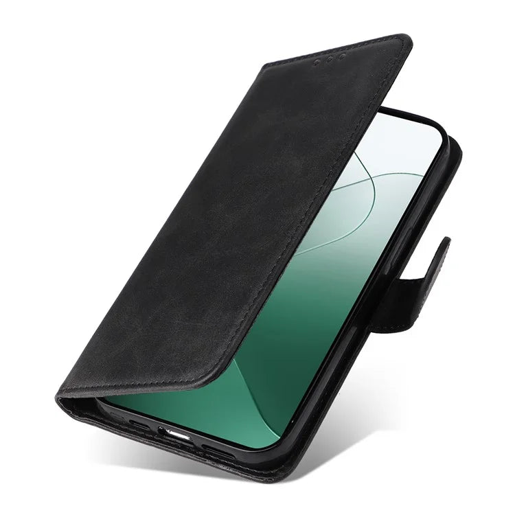 For Xiaomi 14 Case PU Leather Calf Texture Full Protection Phone Protector
