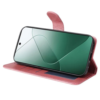 For Xiaomi 14 Case PU Leather Calf Texture Full Protection Phone Protector
