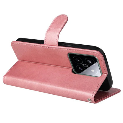 For Xiaomi 14 Case PU Leather Calf Texture Full Protection Phone Protector
