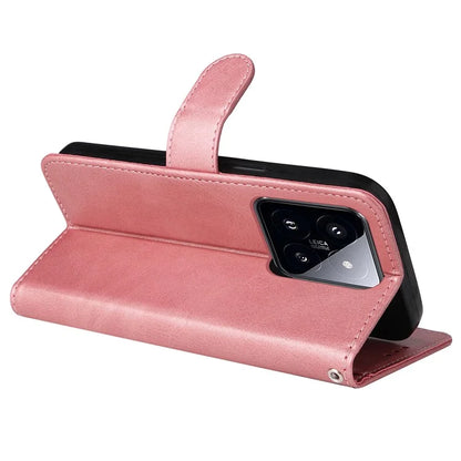 For Xiaomi 14 Pro Case Shockproof PU Leather Phone Cover with Calf Texture