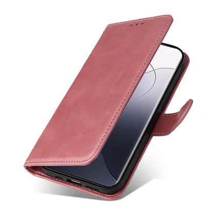 For Xiaomi 14 Pro Case Shockproof PU Leather Phone Cover with Calf Texture