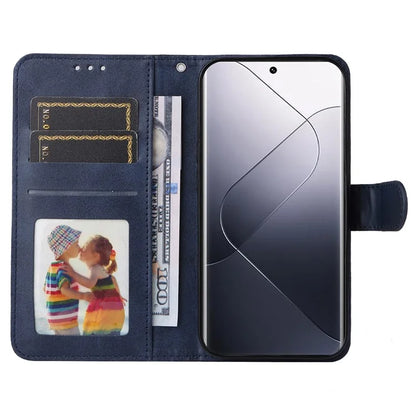 For Xiaomi 14 Pro Case Shockproof PU Leather Phone Cover with Calf Texture