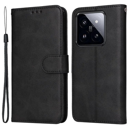 For Xiaomi 14 Pro Case Shockproof PU Leather Phone Cover with Calf Texture