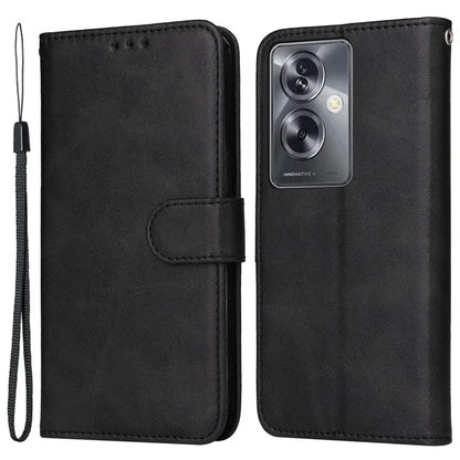 For Oppo A79 5G / A2 5G Case PU Leather Anti-drop Calf Texture Protective Cover