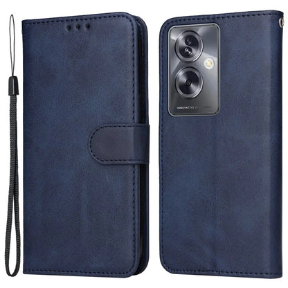 For Oppo A79 5G / A2 5G Case PU Leather Anti-drop Calf Texture Protective Cover
