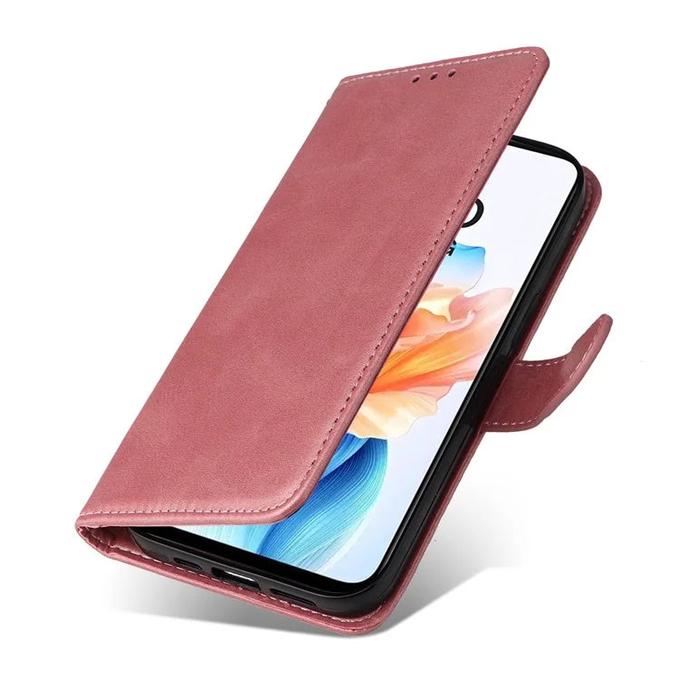For Oppo A79 5G / A2 5G Case PU Leather Anti-drop Calf Texture Protective Cover