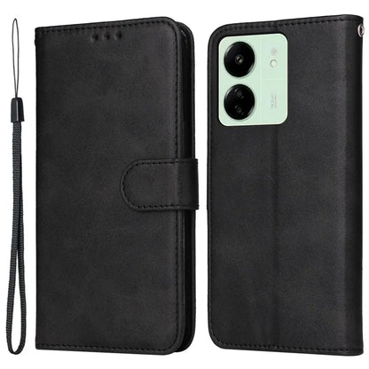 For Xiaomi Redmi 13C 4G Case Shockproof PU Leather Phone Cover Calf Texture Phone Shell