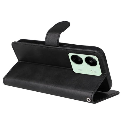 For Xiaomi Redmi 13C 4G Case Shockproof PU Leather Phone Cover Calf Texture Phone Shell
