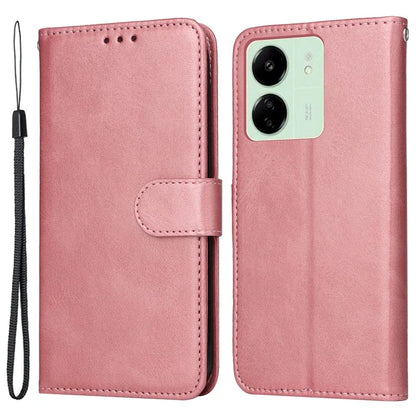 For Xiaomi Redmi 13C 4G Case Shockproof PU Leather Phone Cover Calf Texture Phone Shell