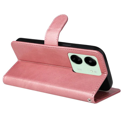 For Xiaomi Redmi 13C 4G Case Shockproof PU Leather Phone Cover Calf Texture Phone Shell
