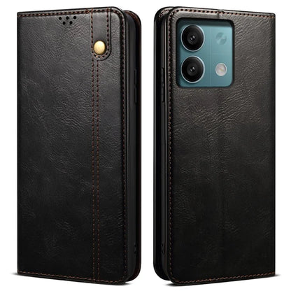 For Xiaomi Redmi Note 13 Pro 5G / Poco X6 5G Case PU Leather Anti-drop Stand Phone Protector