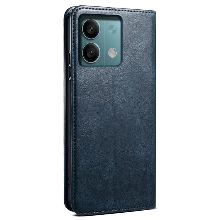 For Xiaomi Redmi Note 13 Pro 5G / Poco X6 5G Case PU Leather Anti-drop Stand Phone Protector