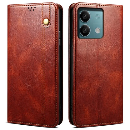 For Xiaomi Redmi Note 13 Pro 5G / Poco X6 5G Case PU Leather Anti-drop Stand Phone Protector
