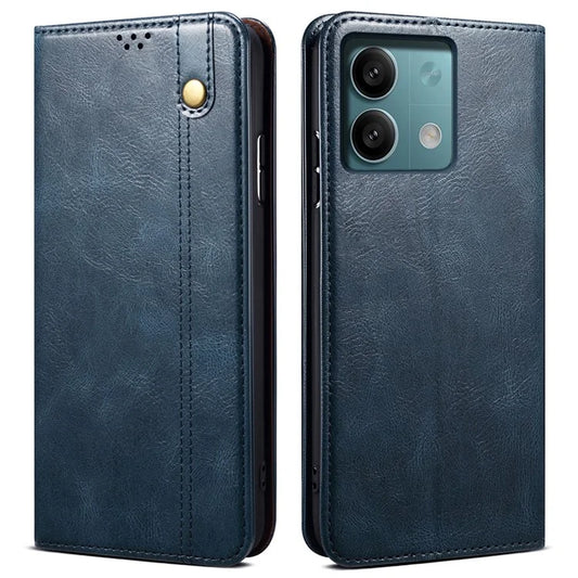 For Xiaomi Redmi Note 13 5G Case PU Leather Crazy Horse Wallet Mobile Phone Cover