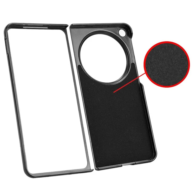 For Oppo Find N3 5G Case Carbon Fiber Texture Leather Coated PC Folding Phone Cover