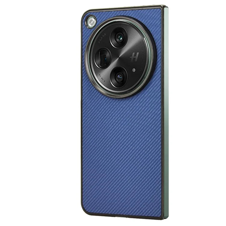 For Oppo Find N3 5G Case Carbon Fiber Texture Leather Coated PC Folding Phone Cover