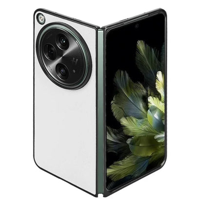 For Oppo Find N3 5G Case Carbon Fiber Texture Leather Coated PC Folding Phone Cover