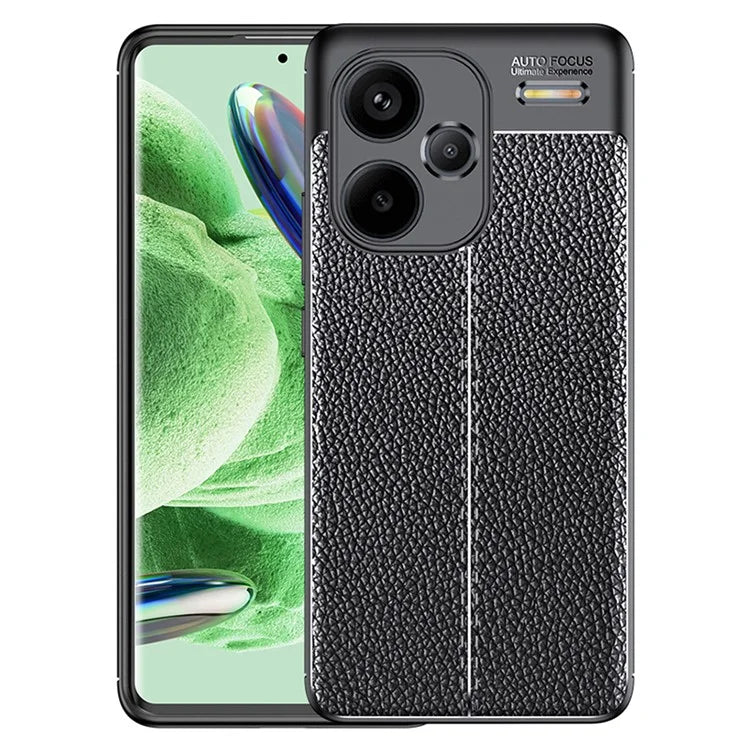 For Xiaomi Redmi Note 13 Pro+ Case Litchi Texture TPU Shockproof Shell Phone Cover