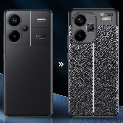 For Xiaomi Redmi Note 13 Pro+ Case Litchi Texture TPU Shockproof Shell Phone Cover