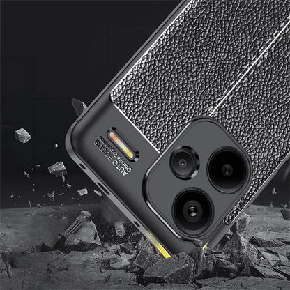 For Xiaomi Redmi Note 13 Pro+ Case Litchi Texture TPU Shockproof Shell Phone Cover