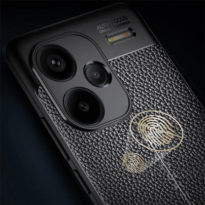 For Xiaomi Redmi Note 13 Pro+ Case Litchi Texture TPU Shockproof Shell Phone Cover