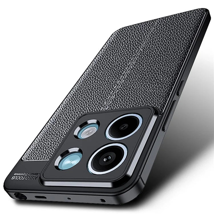 Litchi Texture Phone Cover For Xiaomi Redmi Note 13 5G Case TPU Shockproof Shell