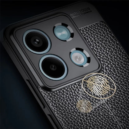 Litchi Texture Phone Cover For Xiaomi Redmi Note 13 5G Case TPU Shockproof Shell