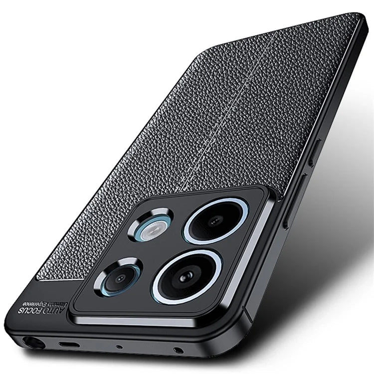 For Xiaomi Redmi Note 13 Pro 5G / Poco X6 5G Case Shockproof Shell Litchi Texture TPU Phone Cover