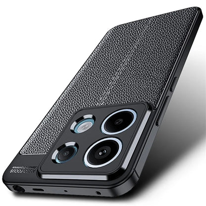 For Xiaomi Redmi Note 13 Pro 5G / Poco X6 5G Case Shockproof Shell Litchi Texture TPU Phone Cover