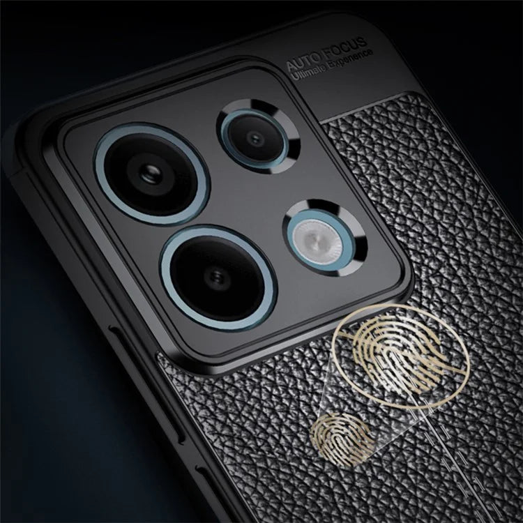 For Xiaomi Redmi Note 13 Pro 5G / Poco X6 5G Case Shockproof Shell Litchi Texture TPU Phone Cover