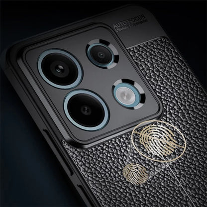 For Xiaomi Redmi Note 13 Pro 5G / Poco X6 5G Case Shockproof Shell Litchi Texture TPU Phone Cover