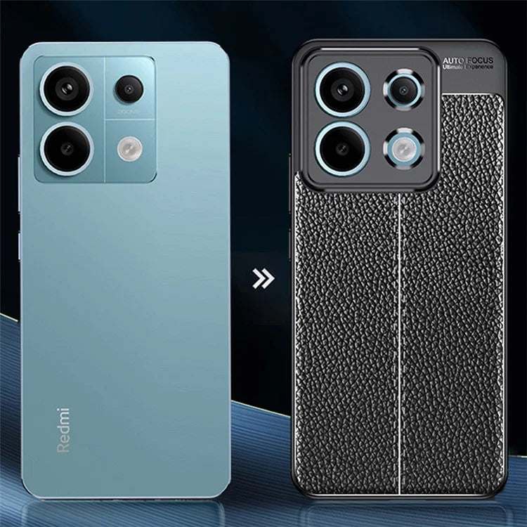 For Xiaomi Redmi Note 13 Pro 5G / Poco X6 5G Case Shockproof Shell Litchi Texture TPU Phone Cover