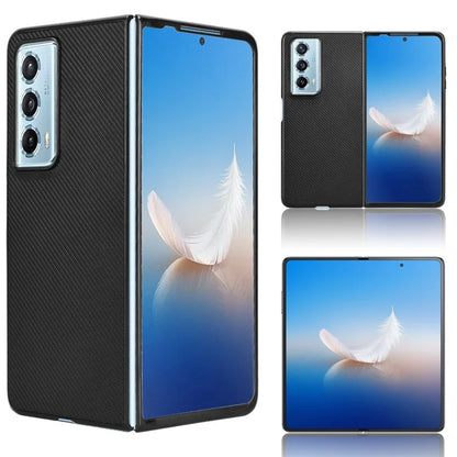 For Honor Magic Vs2 5G Case Carbon Fiber Texture Leather+PC Back Cover