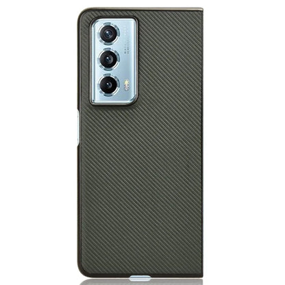 For Honor Magic Vs2 5G Case Carbon Fiber Texture Leather+PC Back Cover