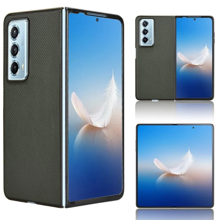 For Honor Magic Vs2 5G Case Carbon Fiber Texture Leather+PC Back Cover