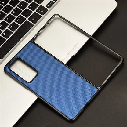 For Honor Magic Vs2 5G Case Carbon Fiber Texture Leather+PC Back Cover