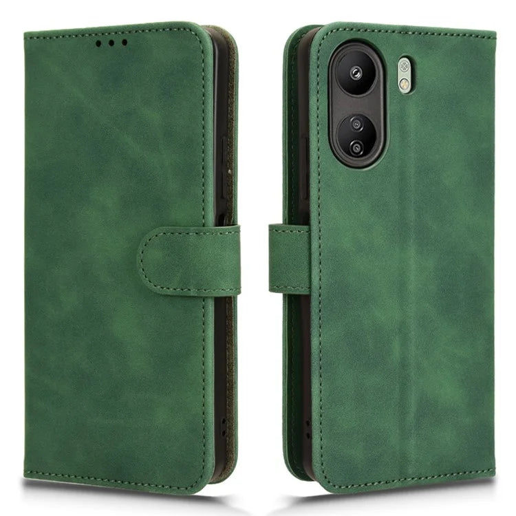 For Xiaomi Redmi 13C 4G / Poco C65 4G Case Skin-touch Wallet Leather Cover
