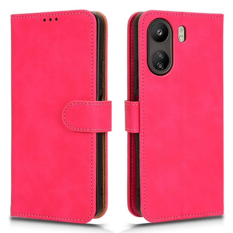 For Xiaomi Redmi 13C 4G / Poco C65 4G Case Skin-touch Wallet Leather Cover