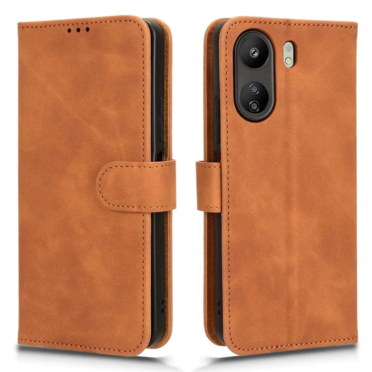 For Xiaomi Redmi 13C 4G / Poco C65 4G Case Skin-touch Wallet Leather Cover