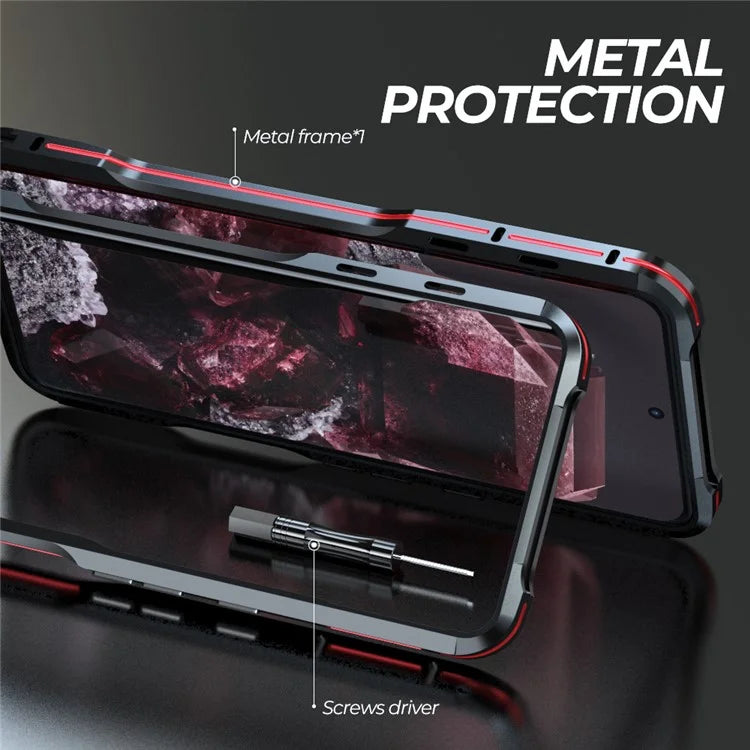 LUPHIE For Google Pixel 8 Pro Case Metal Bumper Protective Phone Frame Cover