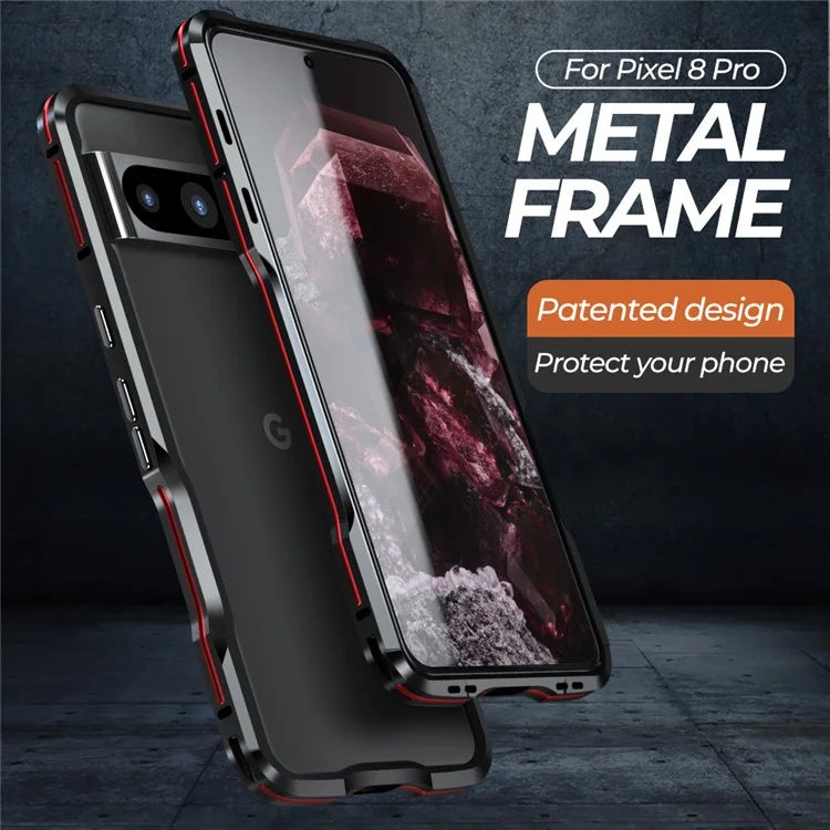 LUPHIE For Google Pixel 8 Pro Case Metal Bumper Protective Phone Frame Cover