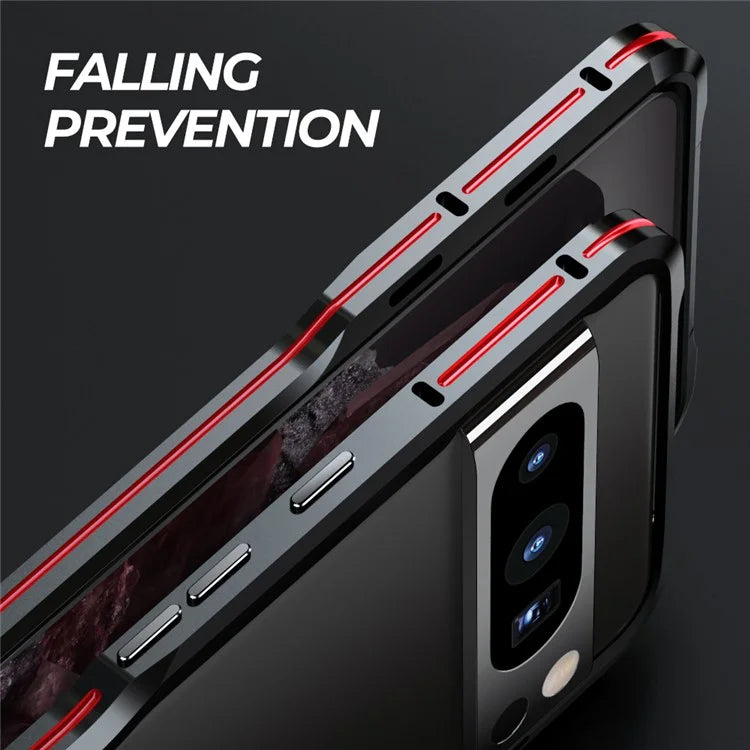 LUPHIE For Google Pixel 8 Pro Case Metal Bumper Protective Phone Frame Cover