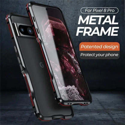 LUPHIE For Google Pixel 8 Pro Case Metal Bumper Protective Phone Frame Cover