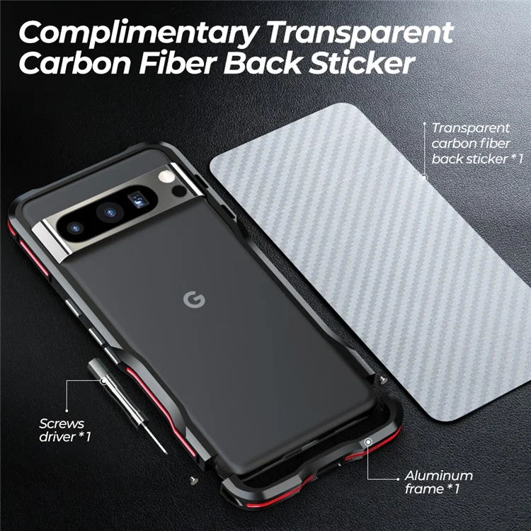LUPHIE For Google Pixel 8 Pro Case Metal Bumper Protective Phone Frame Cover