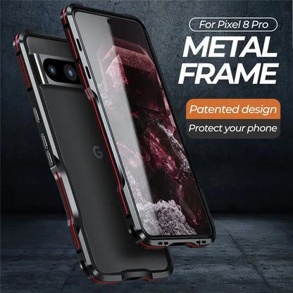 LUPHIE For Google Pixel 8 Pro Case Metal Bumper Protective Phone Frame Cover