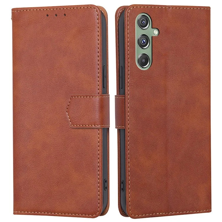 For Samsung Galaxy M34 5G / F34 5G Case RFID Blocking Leather Cover with Wallet Stand
