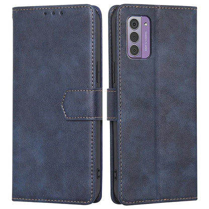 For Nokia G42 Case Cowhide Texture RFID Blocking Wallet Leather Cover