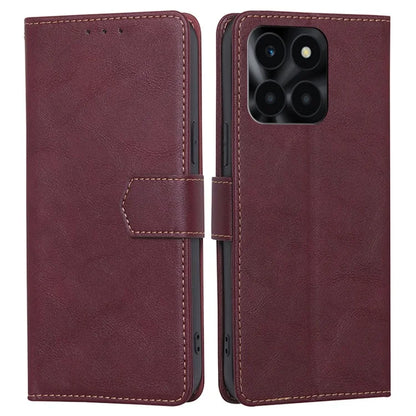 For Honor X6a 4G Case RFID Blocking PU Leather Stand Wallet Cover