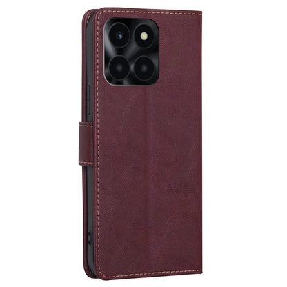 For Honor X6a 4G Case RFID Blocking PU Leather Stand Wallet Cover