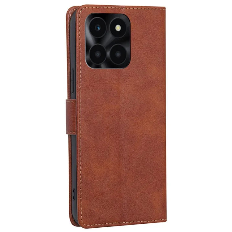 For Honor X6a 4G Case RFID Blocking PU Leather Stand Wallet Cover